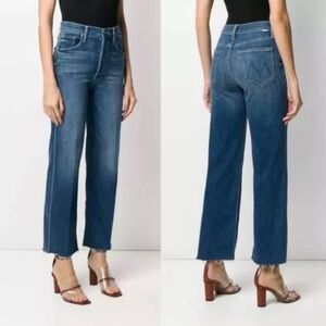 Mother the rambler ankle high rise wide leg off limits jeans size 28